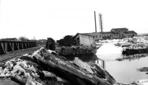 View of the SainteAnne Mill during the 1936 Flood