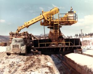 Unloader at the Edmundston Fraser Mill