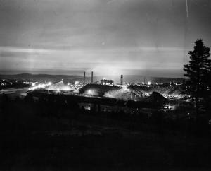 The Edmundston Fraser Pulp Mill by Night