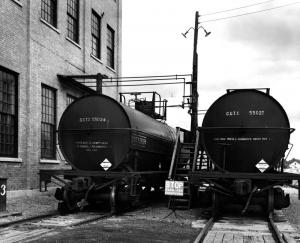 Tank Cars with Liquid Chlorine