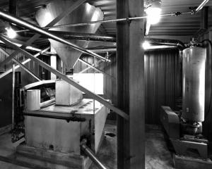L'intérieur de l'immeuble de la chaux à l'usine Fraser d'Edmundston