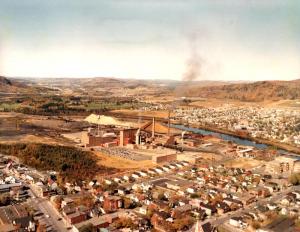 Aerial View of the Edmundston  Fraser Mill in 1965
