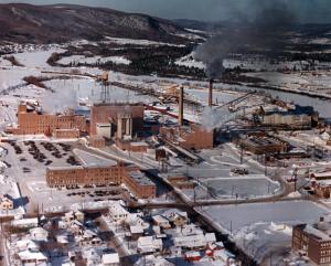 Aerial View of the Edmundston Fraser Mill in 1970