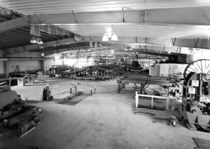 L'intérieur de l'usine de sciage Fraser de Plaster Rock