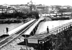 Train Arriving at the Fraser Pulp Mill