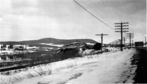 Dchargement d'un train dans la rivire Madawaska