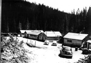 Ancienne auto au camp 41: camp de recherches forestières