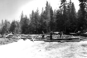 Three Loggers on the River