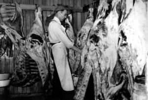 Mr. Bert Albert in the Cold Storage Room