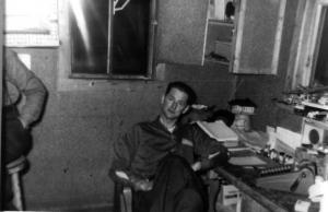 Mr. Bee Ayotte in a Camp Office