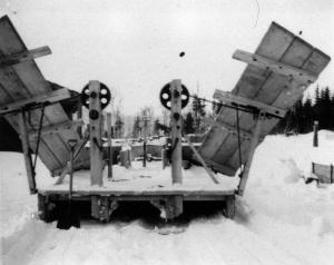 Chasse-neige en bois pour l'hiver