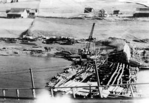 A New Dam under Construction at the Davis Mill