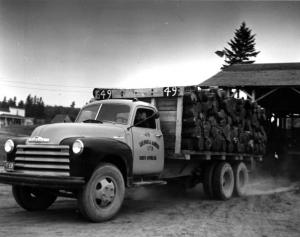 Camion charg de bois  pte