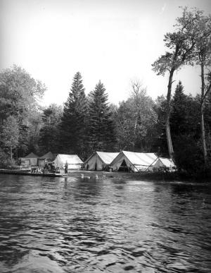 Drive on the Kedgwick River in 1950