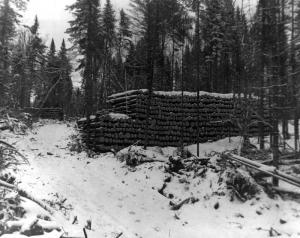 Corded Wood  Ready for Plaster Rock in 1956