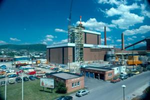 Construction d'atelier de la chaudire de rcupration  l'usine Fraser d'Edmundston