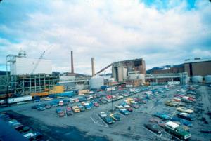 Construction d'atelier de la chaudire de rcupration  l'usine Fraser d'Edmundston