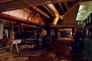 Salle de préparation de la lessive au bisulfite à l'usine Fraser d'Edmundston