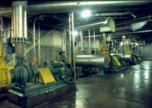 Basement of the Washing and Screening Department at the Edmundston Fraser Mill