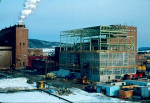 Construction of  the Washing and Screening Department Building at the Edmundston Fraser Mill