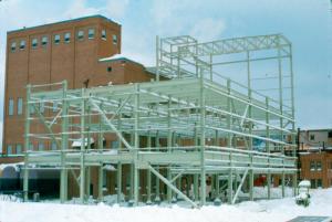 Construction de l'atelier de lavage et triage  l'usine Fraser d'Edmundston