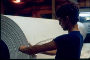Worker with a Paper Winder