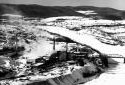 Vue arienne de l'usine Fraser de Madawaska, Maine en hiver