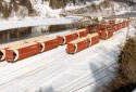 Chargement de copeaux dans des wagons  la scierie Fraser de Plaster Rock