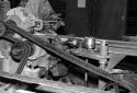 Le marqueur à bois de l'usine de rabotage de la scierie Fraser de Plaster Rock