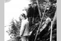 Log Drivers Near a Waterfall