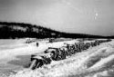 Pulpwood Piled up on the Madawaska River