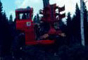 A Tree-Length Harvester  in a Forest