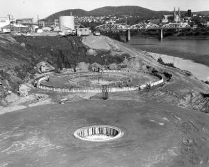 La construction du clarificateur à Madawaska, Maine