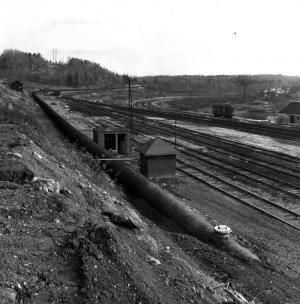 Pipeline devant le chemin de fer du Canadian Pacific Railways