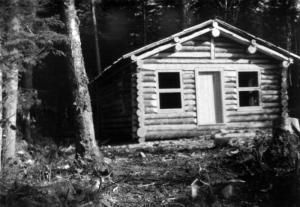 Petit camp en bois rond