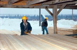 Sorting Shed at the Fraser Sawmill in Kedgwick