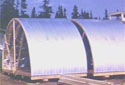 Construction of a Quonset Hut at the Summit Depot